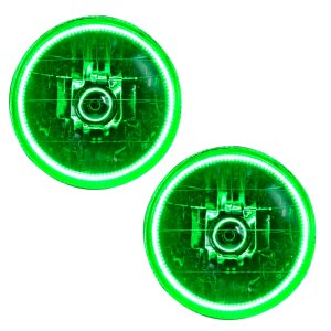 Jeep Wrangler Headlight Halo Kits - ORACLE Lighting - Pre-Assembled LED Halo - Green - `97-`06